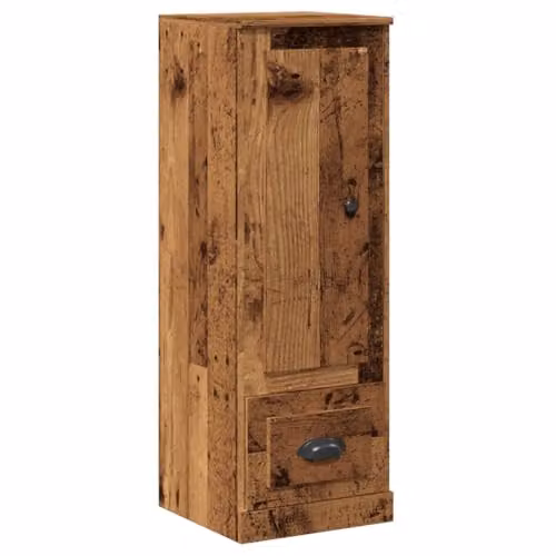 vidaXL Highboard in Old Wood Brown, W/D/H: 36.0 x 35.5 x 103.5 cm