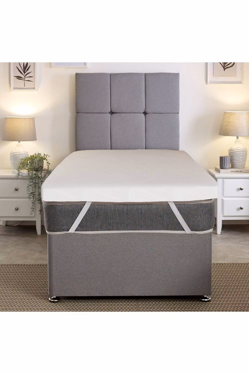 Starlight Beds Warmer Extreme Single Memory Foam Mattress Topper, White, Depth: 2.54 cm – 2