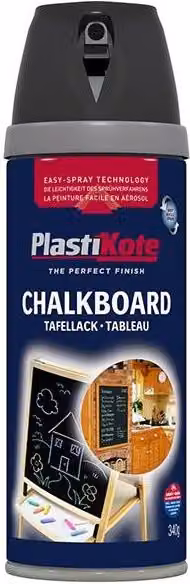 Plastikote Twist & Spray Matt Chalkboard Paint, Black, 400 ml