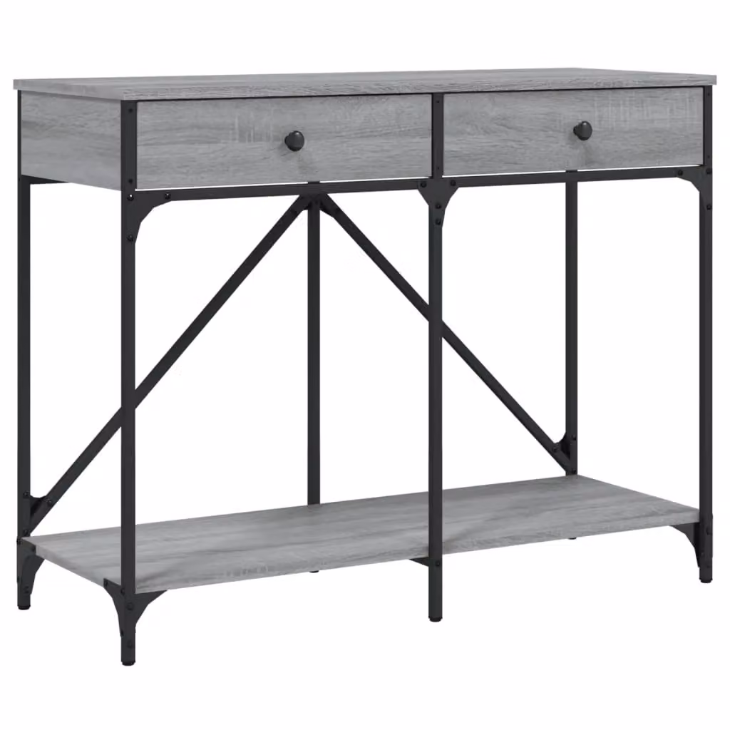 Berkfield Home Grey Sonoma Console Table, W: 100 cm, D: 39 cm, H: 78.5 cm – 2