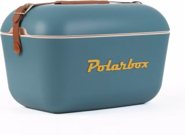 Polarbox Retro Coolbox 12L in Marine Mustard and Marine Blue