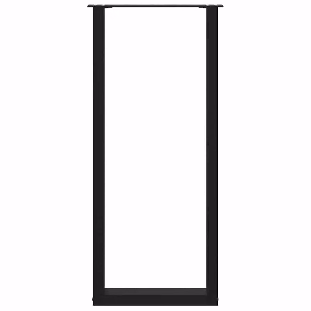 Berkfield Home U-Shaped Coffee Table Legs, 2 Piece Black Steel Set, H: 50 cm, W: 110-111 cm – 4