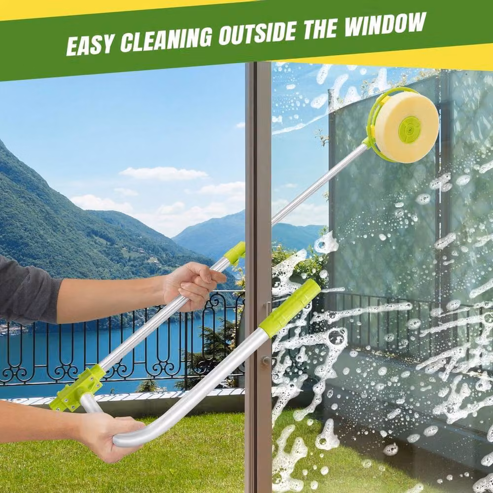 VOGREX Telescopic Window Cleaner Pole with Squeegee and Scraper, Green – 3