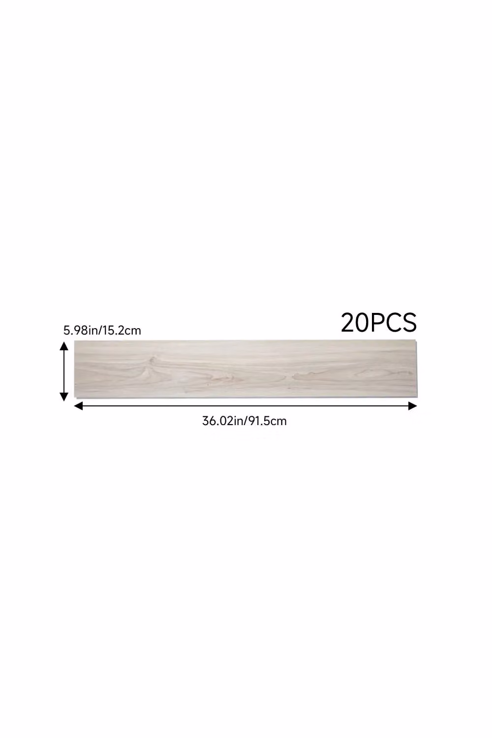 Living and Home Wood-Effect SPC Click Flooring with Acoustic Underlay and UV Coating, Beige, 2.78 m² – 2