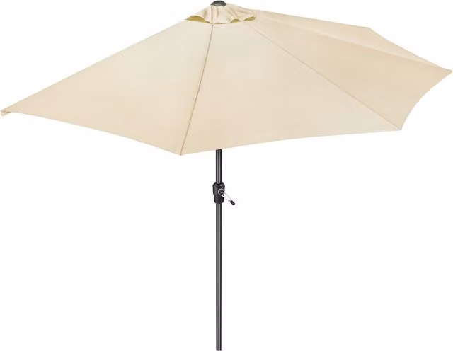 Christow Half Garden Parasol in Beige