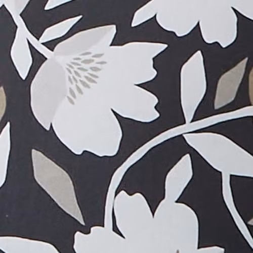 Fusion Luna Black Floral Cotton Filled Square Cushion W/D/H: 43 x 43 x 43 cm – 2