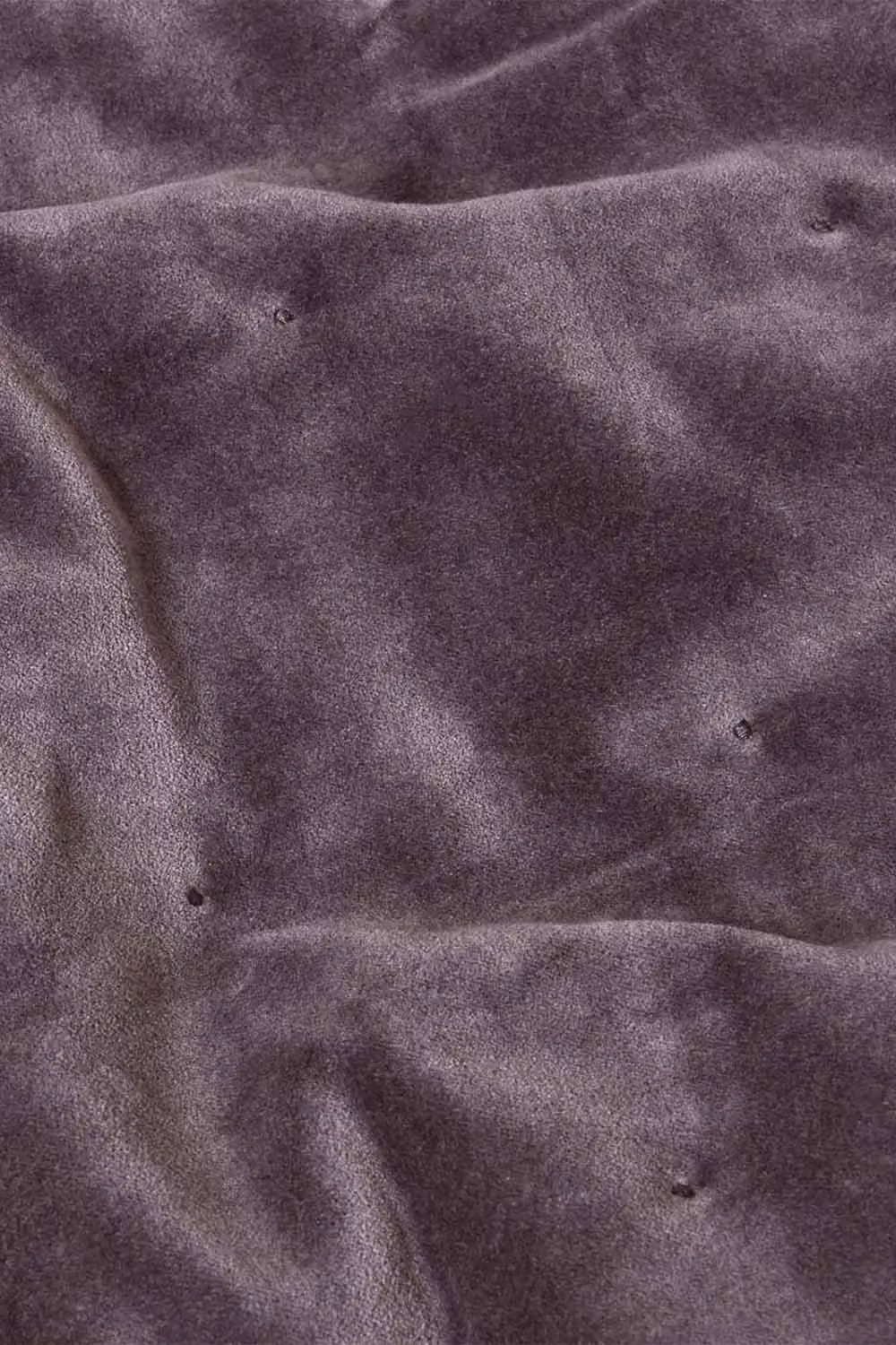 Homescapes Velvet Quilted Cotton Throw in Grey, W: 125 cm, D: 150 cm – 3
