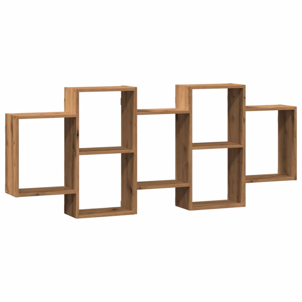Berkfield Home Artisan Oak Wall Shelf, Brown, W: 159 cm, D: 18 cm, H: 65 cm – 2