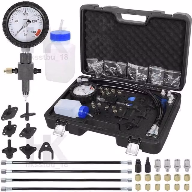 NESTLUNE Master Common Rail Diesel High Pressure Tester Kit in Black, W: 1000 mm, D: 400 mm
