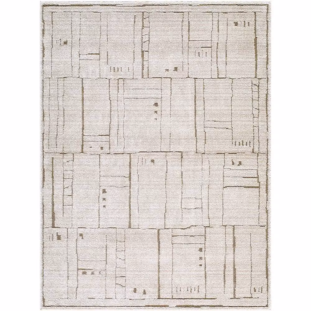 Livabliss Alba Modern Geometric Living and Dining Rug in Taupe, Brown and Ivory, W: 160 cm, D: 215 cm – 2