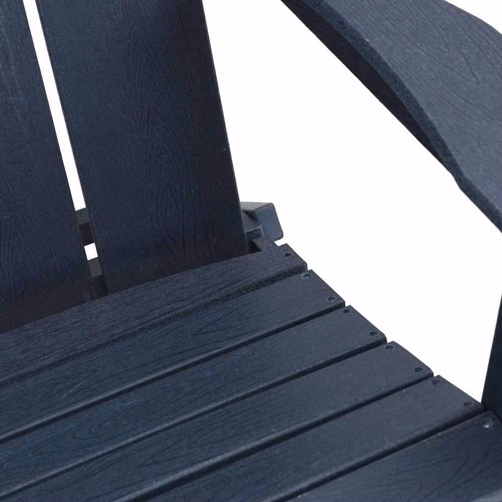 Berkfield Home Folding Adirondack Chair in Navy Blue, W/D/H: 74.5 x 80.5 x 90 cm – 7