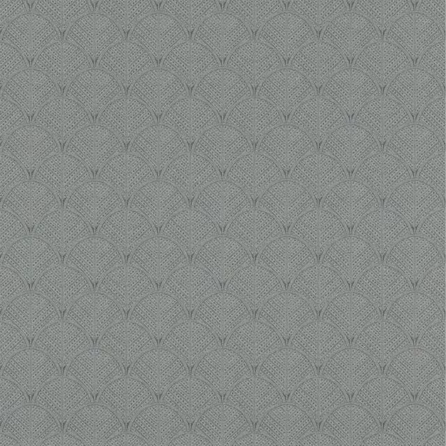 Rasch Madagascar Grey Artex Comb Fan Shell Spots Dots Abstract Art Deco Non-Woven Wallpaper