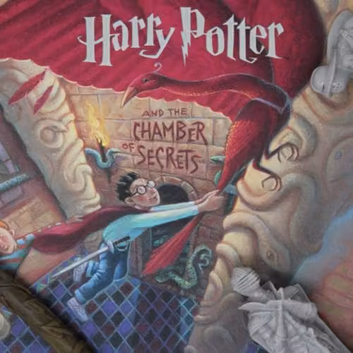 FaNaTtik Harry Potter and the Chamber of Secrets Book Cover Artwork Limited Edition A3 Paper Art Print in Gold and Multicolour, W: 30.0 cm, H: 47.0 cm – 2