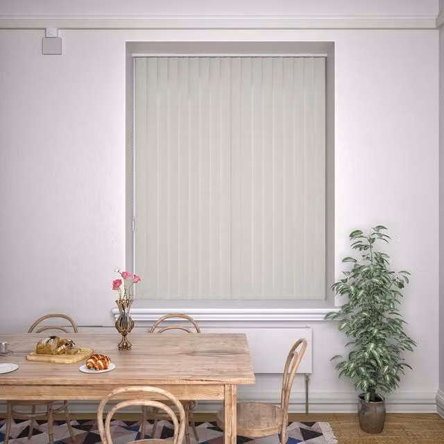Terrys Kensington Plain Made to Measure Vertical Blind Modesty in Beige