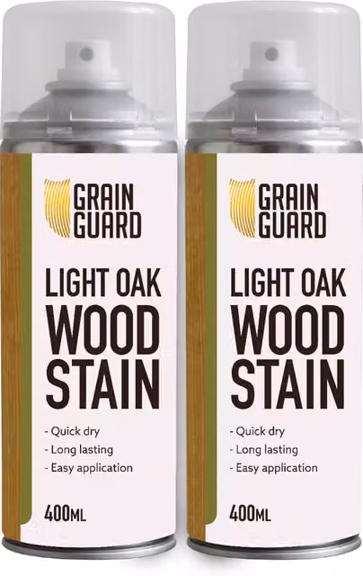 Grain Guard Water Based Wood Stain Spray in Oak, Beige and Brown, 0.4 l