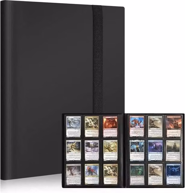 NESTLUNE Black A4 Trading Card Binder Album Folder for 540 Cards