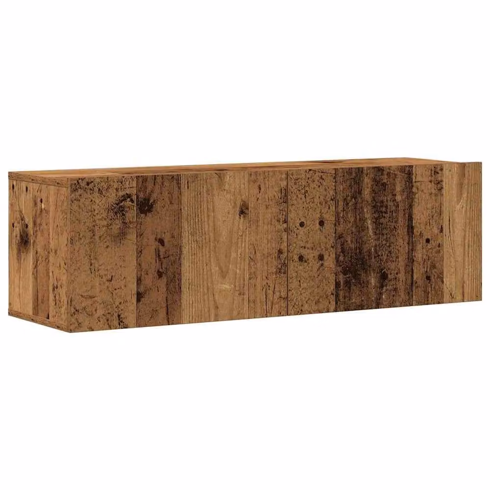 Berkfield Home Modern Wall Mounted TV Cabinet Set of 6 in Brown Old Wood Finish – 4