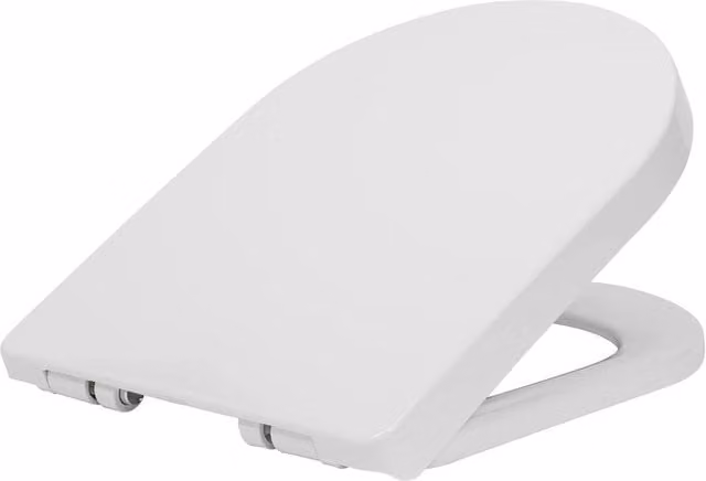 Harbour Housewares Square Soft Close Toilet Seat in White – 1