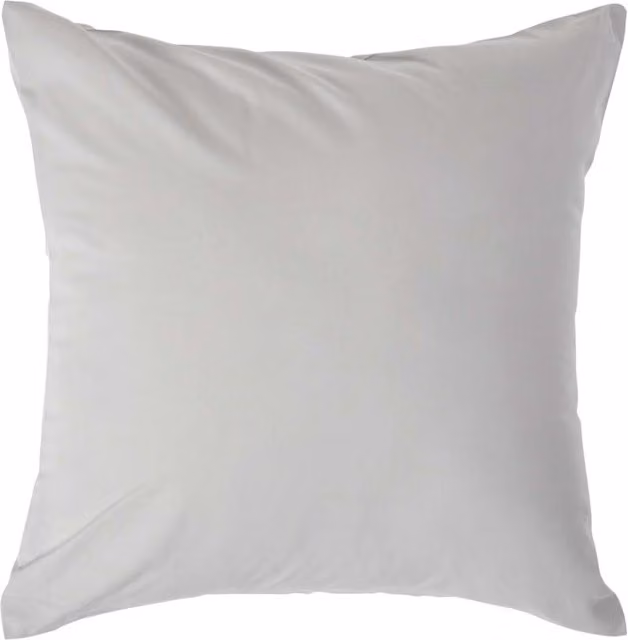 Homescapes 200 Thread Count Egyptian Combed Cotton Percale Housewife Pillowcase in Silver Grey, W: 40 cm