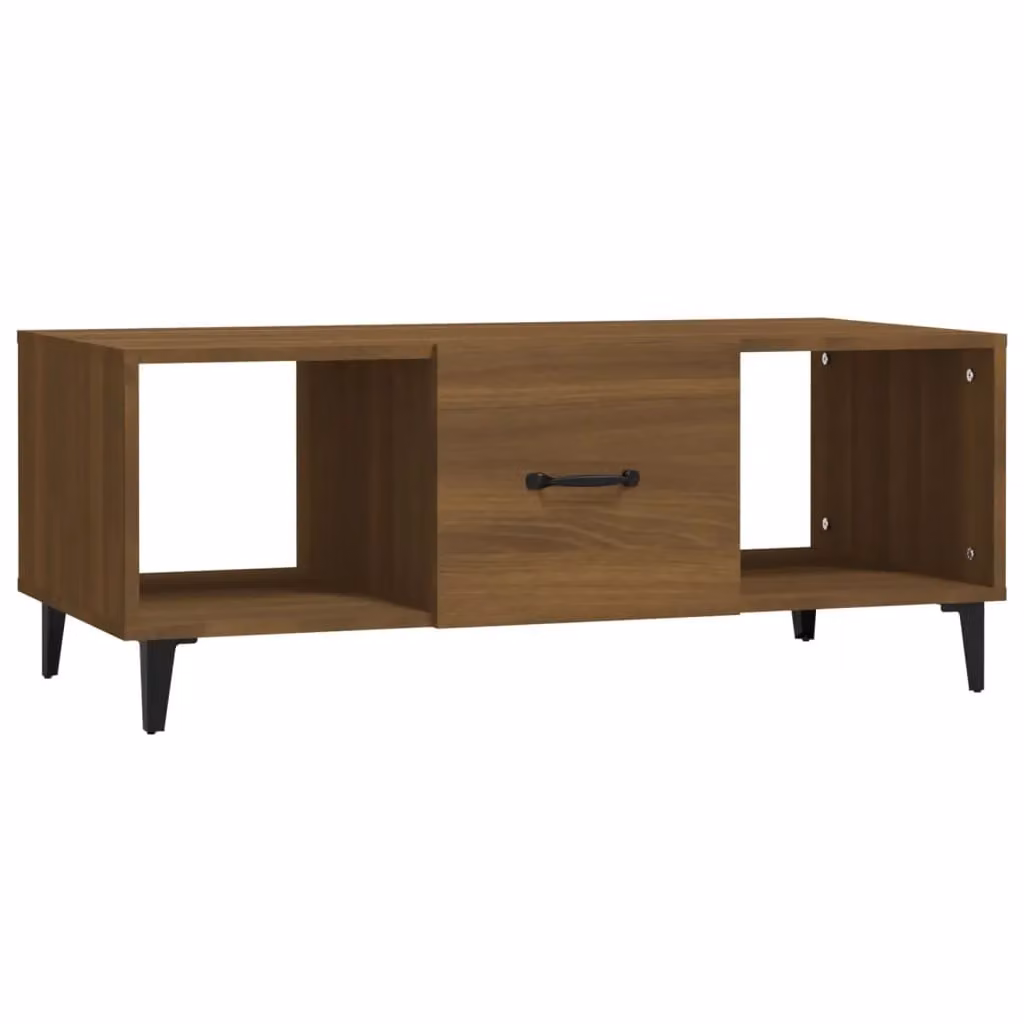 Berkfield Home Brown Oak Coffee Table, W/D/H: 102 x 50 x 40 cm – 2