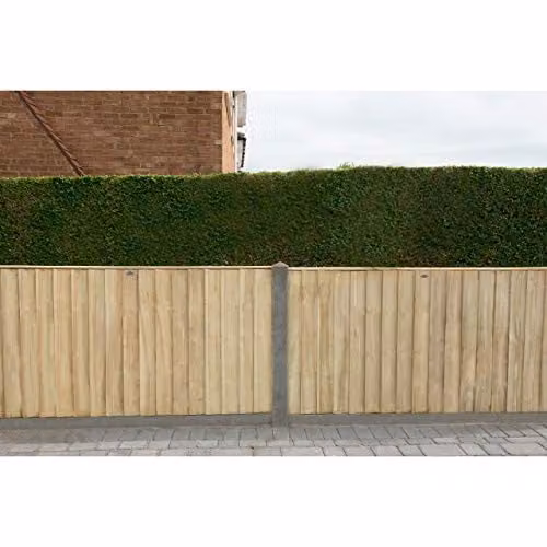 Forest Garden Pressure Treated Brown Vertical Board Wood Fence Panel Pack of 4 – 3