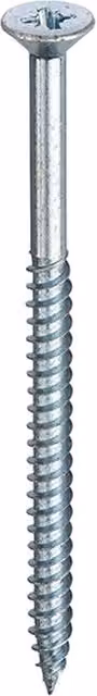 Unifix Twinthread Pozi Countersunk Woodscrews, BZP, Grey, 10G x 5.0 x 65/50mm