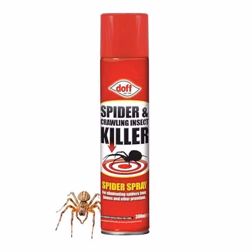 Doff Spider and Crawling Insect Killer Spray, 500ml Aerosol, Red – 1