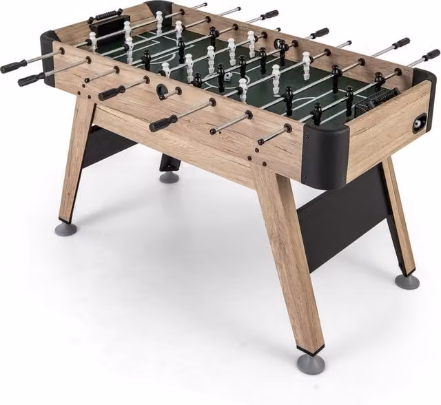 Costway Brown Foosball Table Arcade Soccer Game with Metal Components