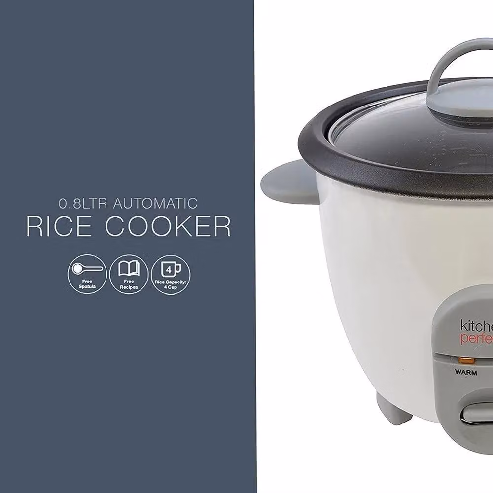 Lloytron Rice Cooker with Keep Warm Function, White, 0.8 l – 2