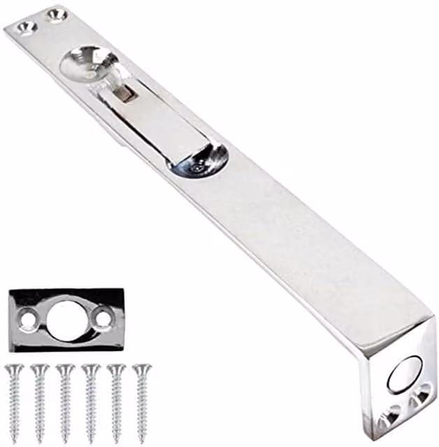 Golden Grace Black Concealed Door Add Lock, 6 Set