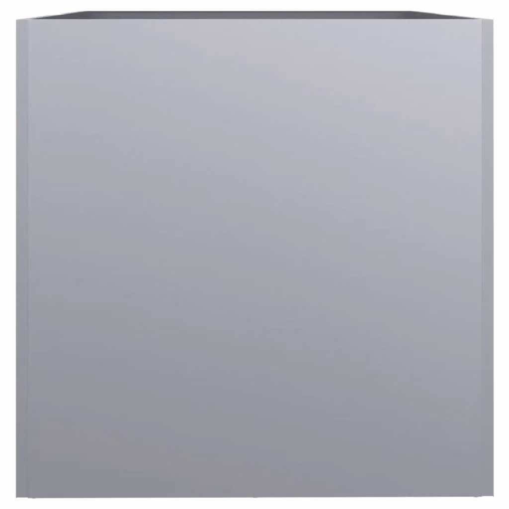 Berkfield Home Silver Galvanised Steel Planter Tub, W: 62 cm, D: 47 cm, H: 46 cm – 4