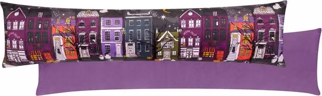 Make it a Home Abstract Velvet Draught Excluder in Black, Purple and Multicolour