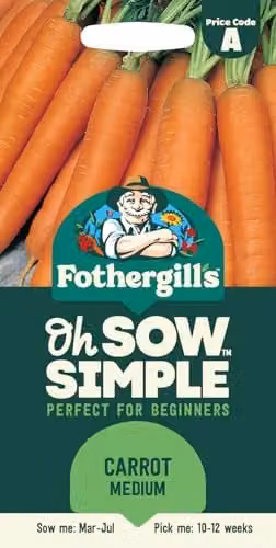 Mr Fothergill's Oh Sow Simple Orange Medium Carrot Vegetable Seeds – 1