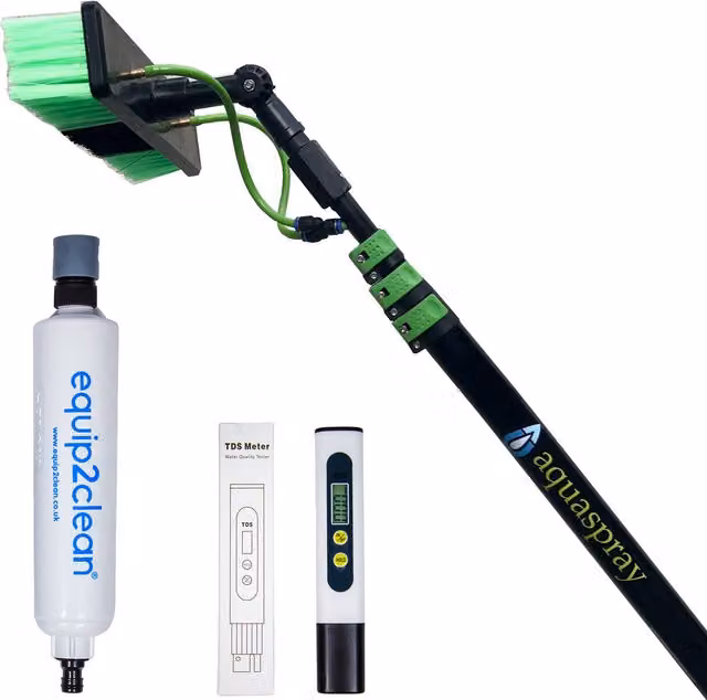 Kiam Products Aquaspray Bundle Kit in Blue and Black with 40ft Carbon Fibre Rod