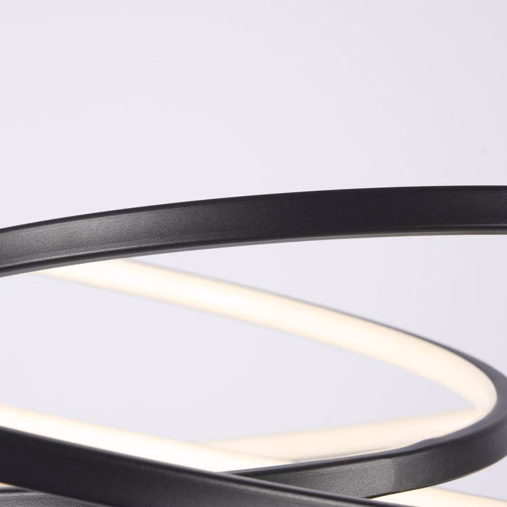 NIVOR Adjustable Linear LED Chandelier Black Metal Pendant Light – 4