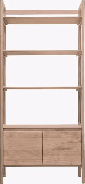 Perch & Parrow Menorca Oak Display Shelving Unit in Brown