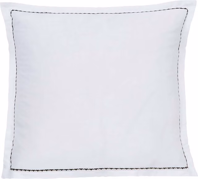 Bedeck of Belfast Avero Pair of Square Oxford Cotton Percale Pillowcases, Petrol, Tan, White and Beige