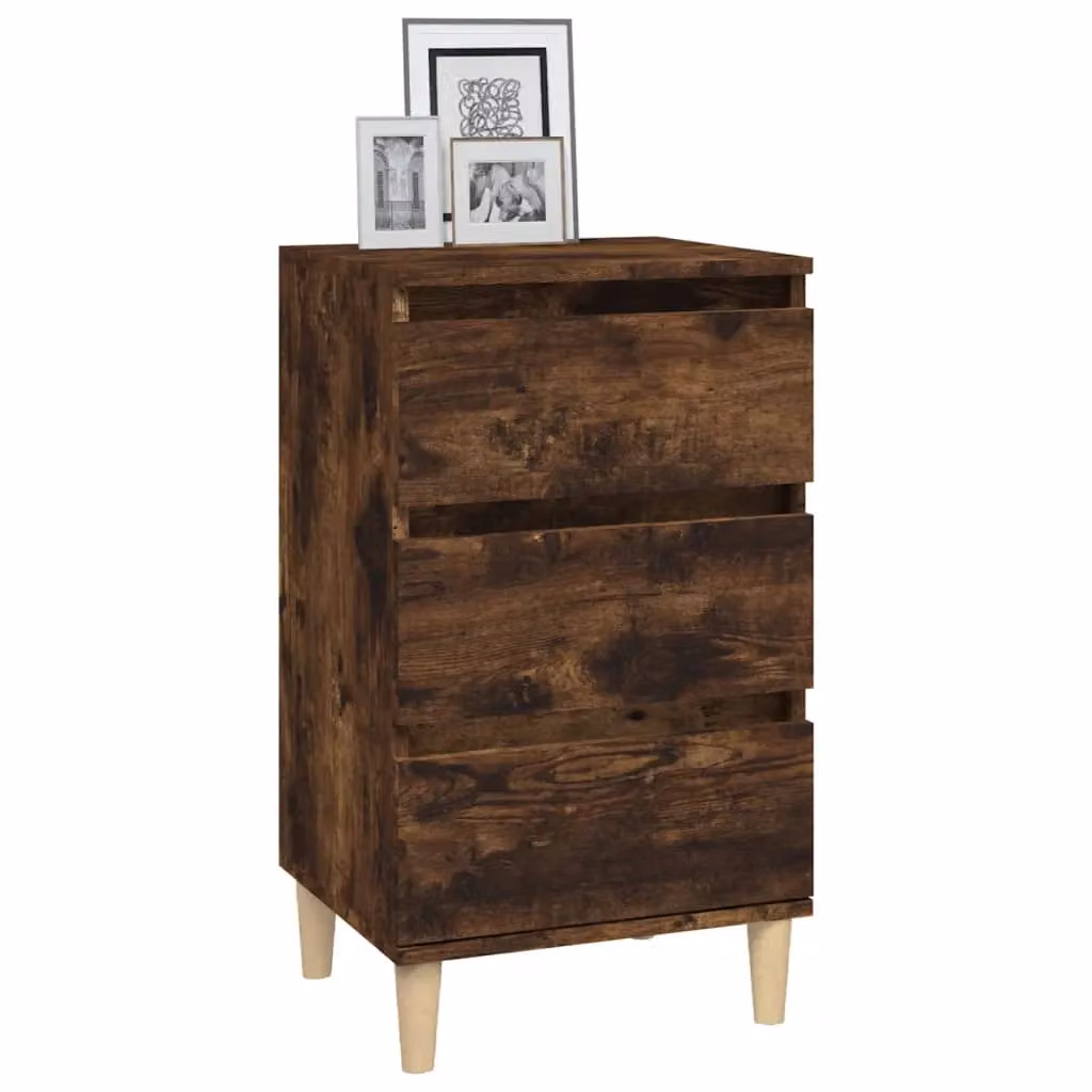 Berkfield Home Bedside Cabinet in Smoked Oak Brown, W/D/H: 40 x 35 x 70 cm – 3