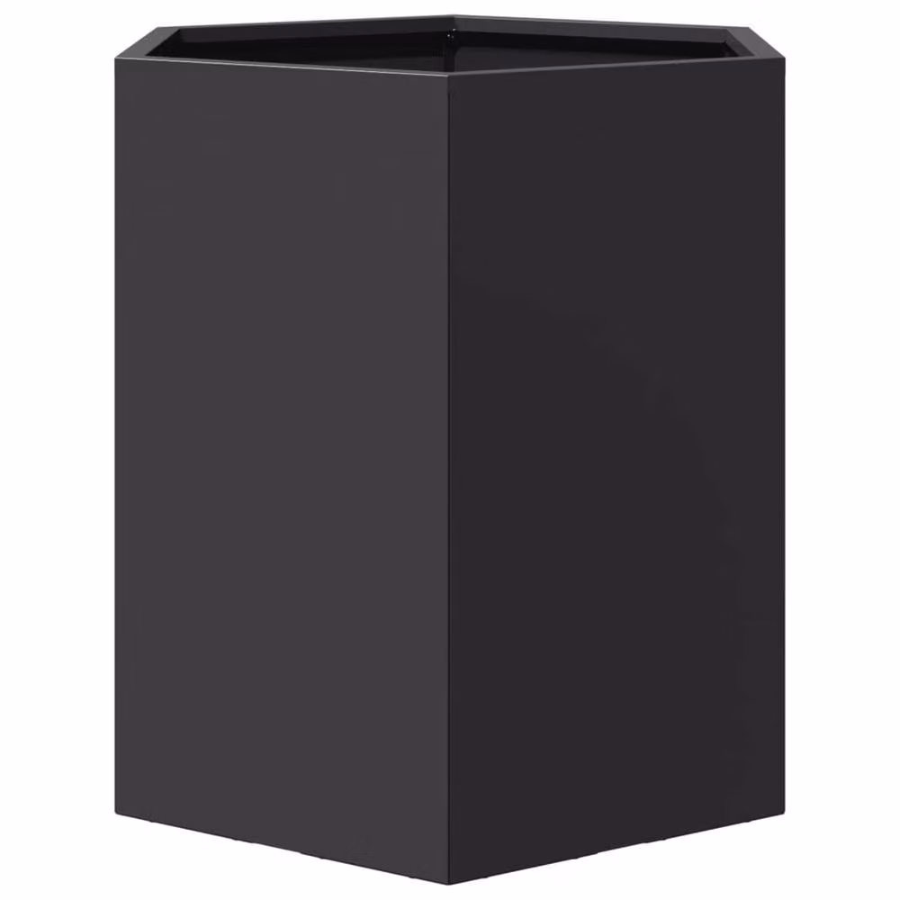 Berkfield Home Durable Steel Hexagon Garden Planter, 2 Pack, Black, W: 46 cm, D: 40 cm, H: 45 cm – 5