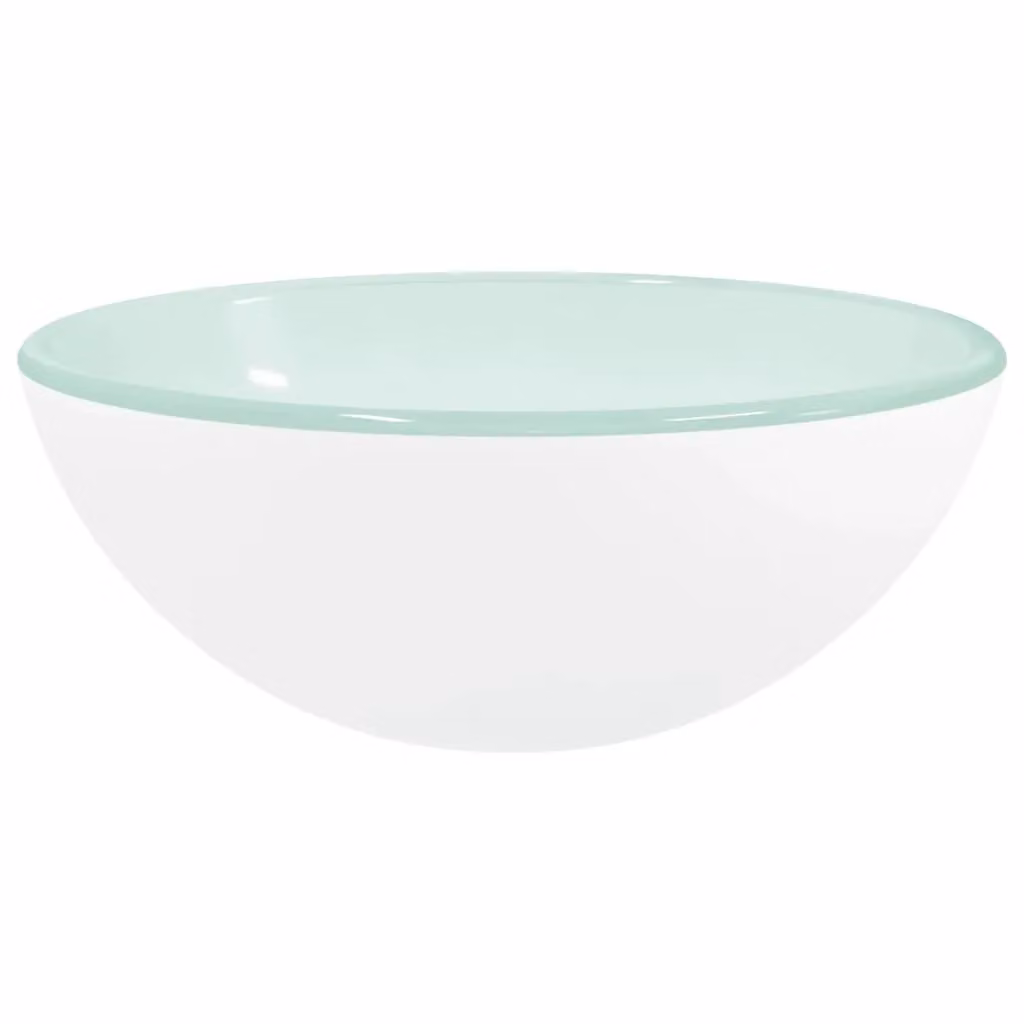 Berkfield Home White Tempered Glass Basin W/D/H: 30 x 12 x 12 cm – 2