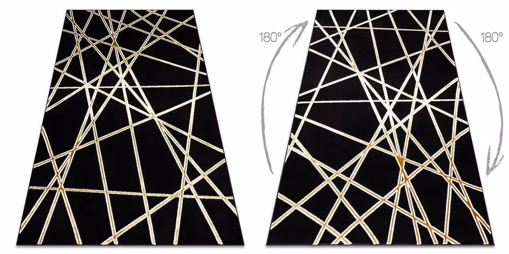 RugsX Allure Geometric Modern Rug in Black, W: 200 cm, D: 290 cm – 3
