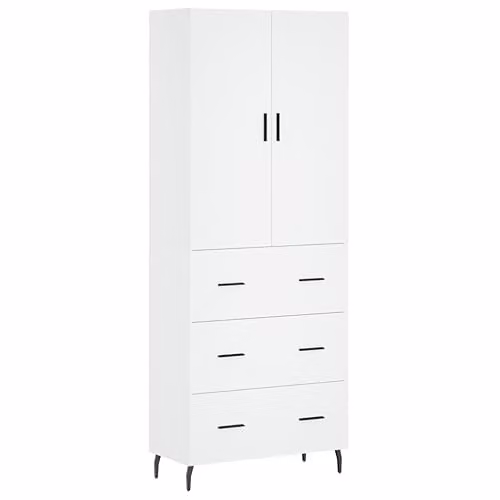 vidaXL Modern White Highboard Sideboard and Storage Cabinet for your Living Room