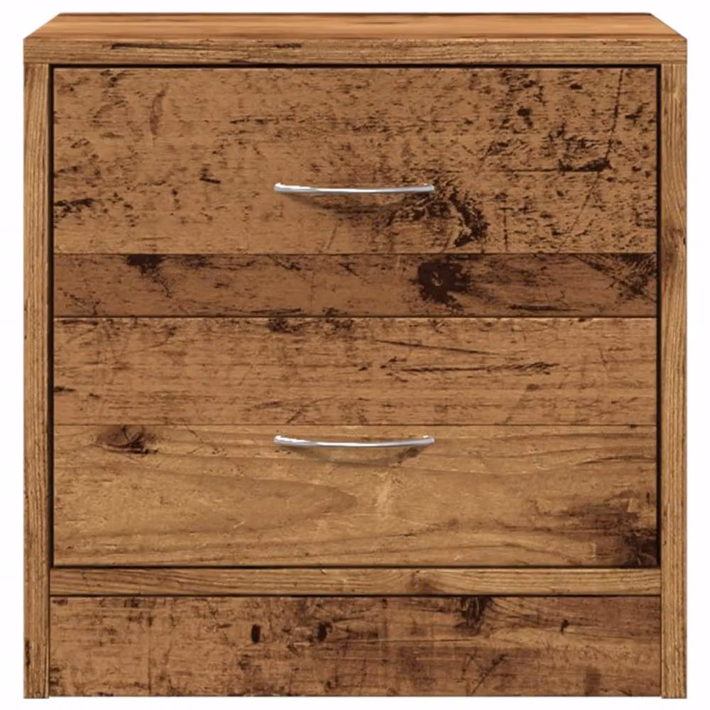 Berkfield Home Set of 2 Stylish Bedside Cabinets in Old Wood Brown, W/D/H: 40 x 30 x 40 cm – 4