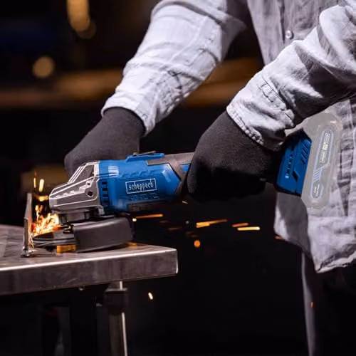 Scheppach C-AG125-X Blue Cordless Angle Grinder, 20V IXES Series, 125mm Disc, 2500-10000rpm, Brushless Motor, Bare Tool – 2