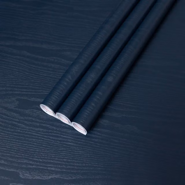 dc fix Navy Blue Wood Self Adhesive Vinyl Wrap for Kitchen Doors and Worktops, Pack of 3, W: 67.5 cm x L: 2 m