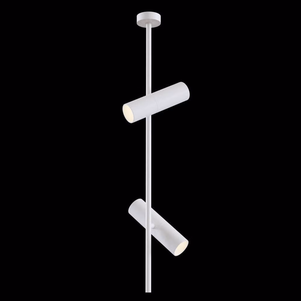 Netlighting Elti White 2-Light Adjustable Ceiling Spotlight Pendant Lamp with GU10 Sockets – 2