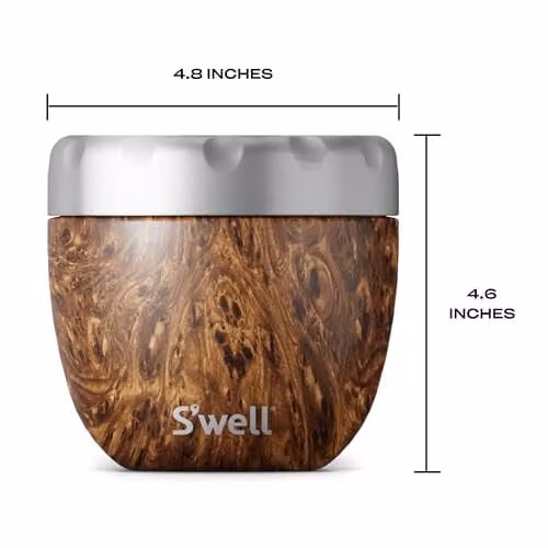 S'well Eats 2-in-1 Food Bowl with Screw-Top Lid, 636ml, Brown – 4
