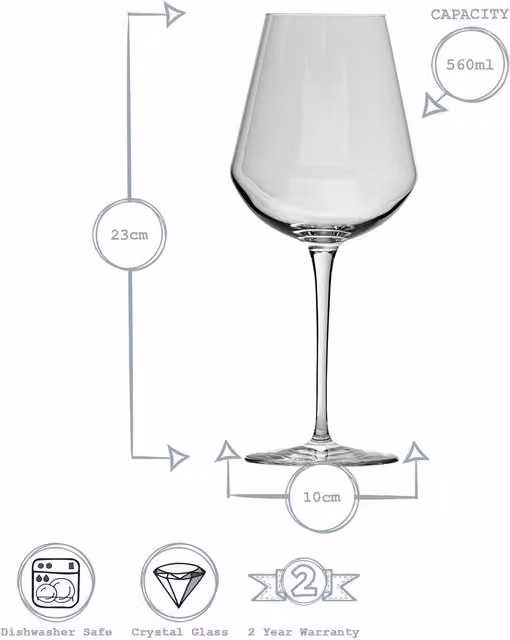 Bormioli Rocco Inalto Uno 24 Piece Wine and Champagne Glass Set in Transparent