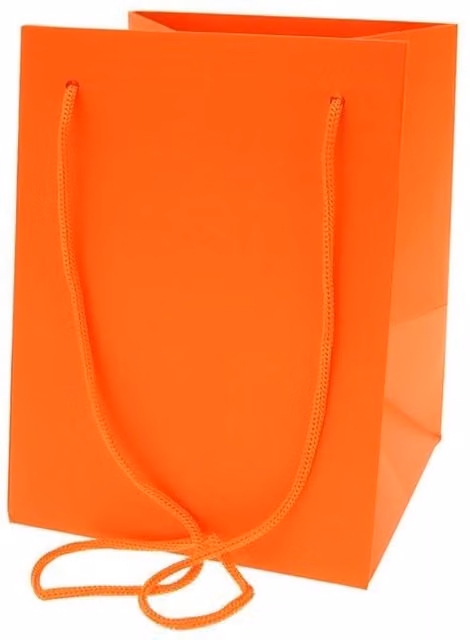 Kingsbury Gifts Orange Paper Hand Tie Gift Bag, Height: 25 cm
