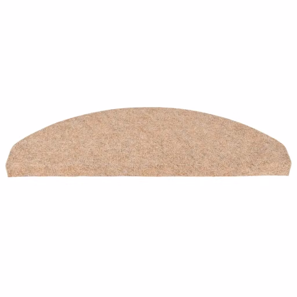 Berkfield Home Self-adhesive Non-slip Stair Mats, 15 Pieces, Beige, W: 65 cm, D: 22.5 cm, H: 3.5 cm – 2